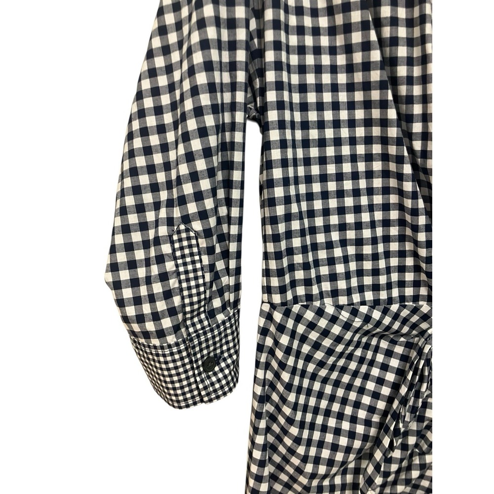 Gap Sarah Jessica Parker Coastal Beachy Navy White Gingham Check Dress Medium‎ - Picture 5 of 11